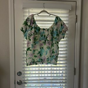 Old navy floral smocked back shirt